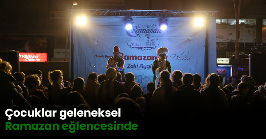 Çocuklar geleneksel Ramazan eğlencesinde