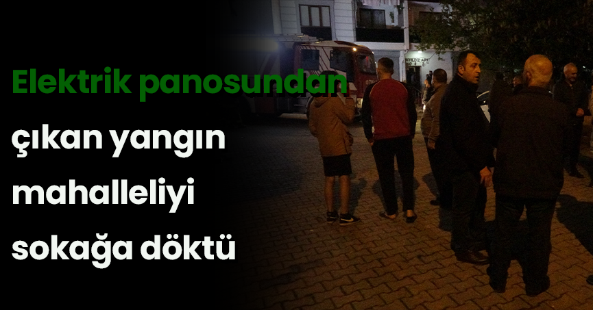 Elektrik panosundan çıkan yangın mahalleliyi sokağa döktü