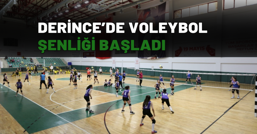 Derince’de voleybol şenliği başladı