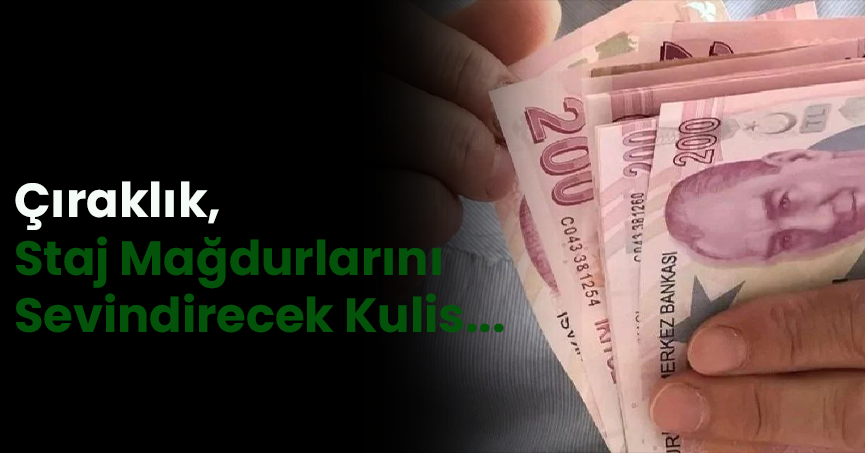 Çıraklık, Staj Mağdurlarını Sevindirecek Kulis