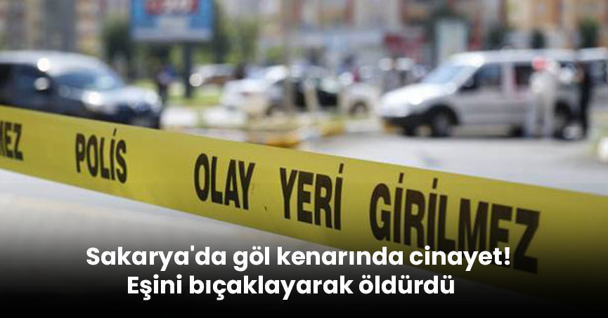 Sakarya'da göl kenarında cinayet! Eşini bıçaklayarak öldürdü