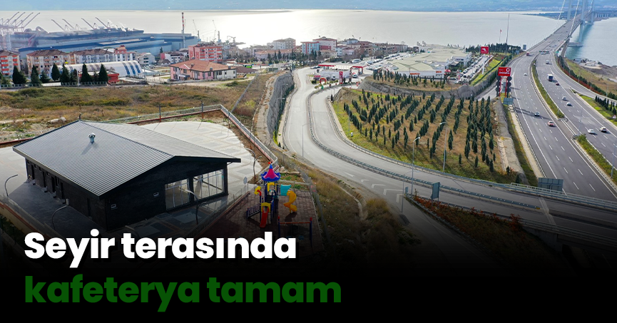 Seyir terasında kafeterya tamam