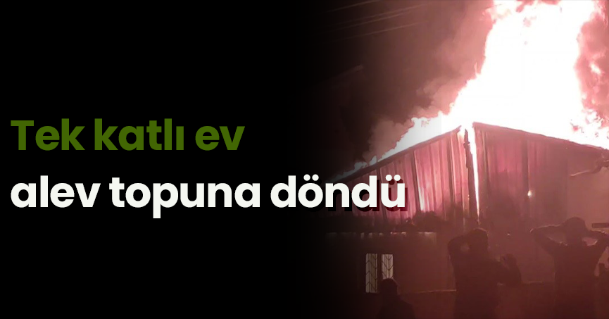 Tek katlı ev alev topuna döndü