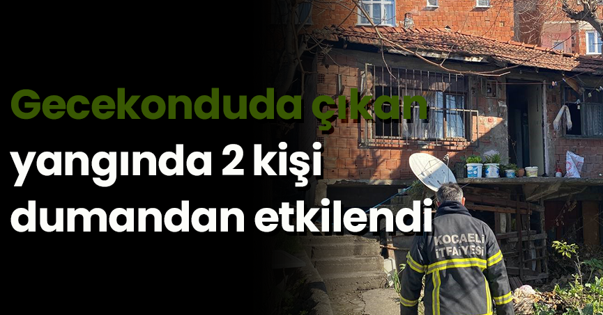 Gecekonduda çıkan yangında 2 kişi dumandan etkilendi