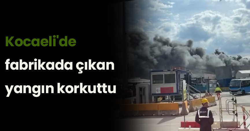 Kocaeli'de fabrikada çıkan yangın korkuttu
