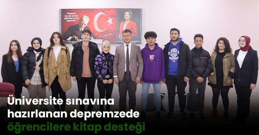 Üniversite sınavına hazırlanan depremzede öğrencilere kitap desteği