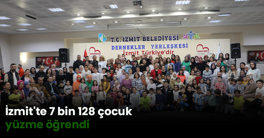 İzmit'te 7 bin 128 çocuk yüzme öğrendi