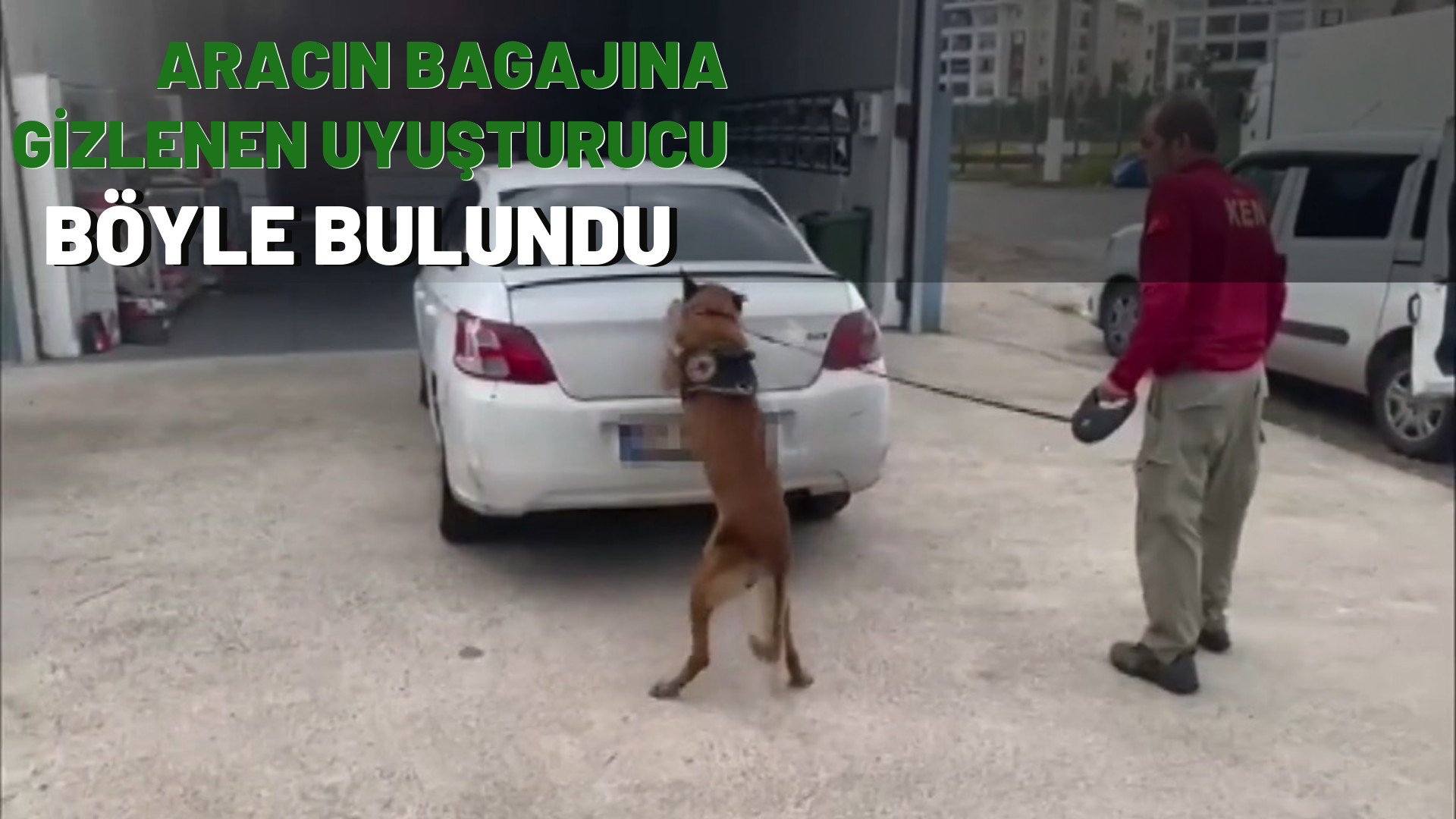 Aracın bagajına gizlenen uyuşturucu böyle bulundu