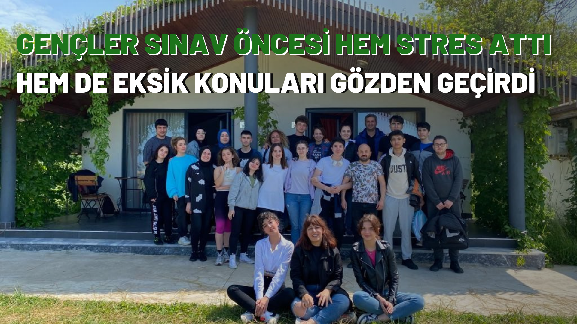 Gençler sınav öncesi hem stres attı, hem de eksik konuları gözden geçirdi