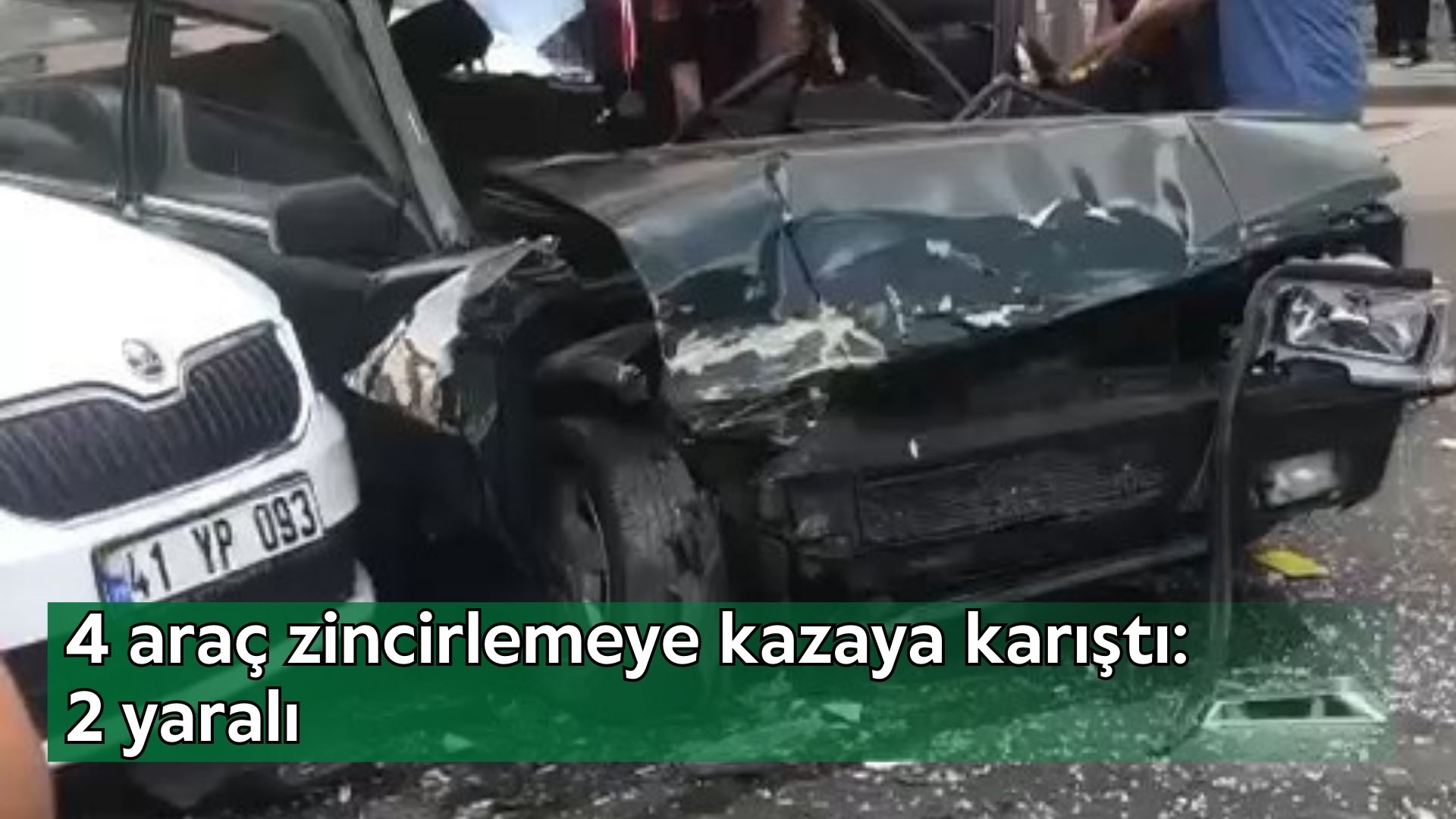 4 araç zincirlemeye kazaya karıştı: 2 yaralı