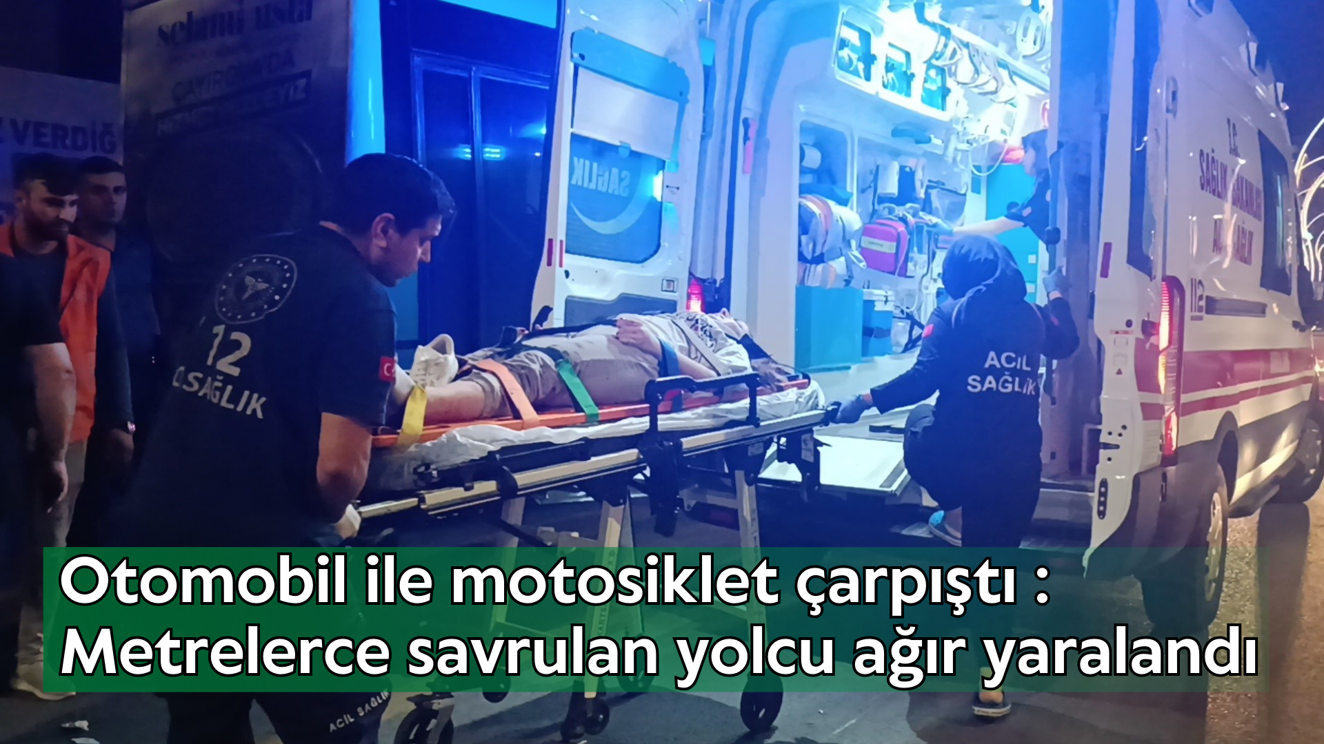 Otomobil ile motosiklet çarpıştı : Metrelerce savrulan yolcu ağır yaralandı