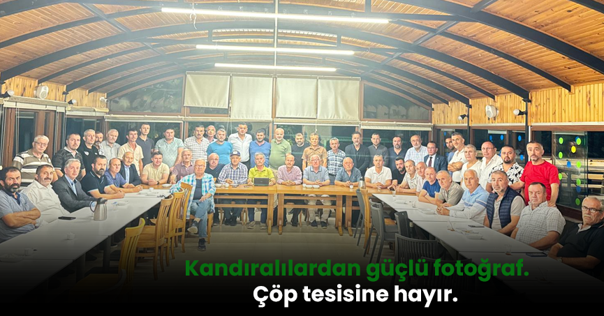 Kandıralılardan güçlü fotoğraf. Çöp tesisine hayır.