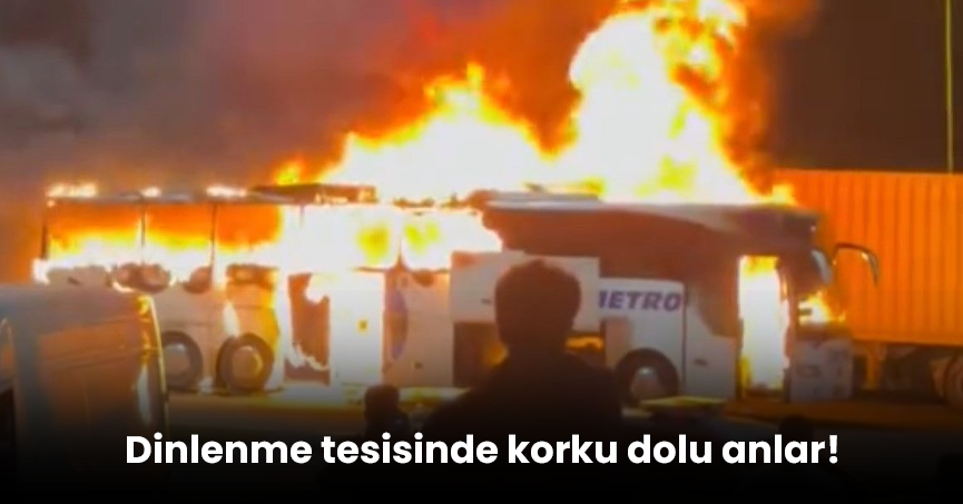 Dinlenme tesisinde korku dolu anlar!