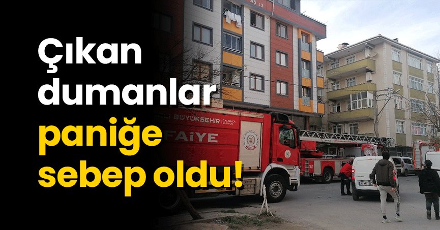 Çatıda süs bitkileri yandı, çıkan dumanlar paniğe sebep oldu
