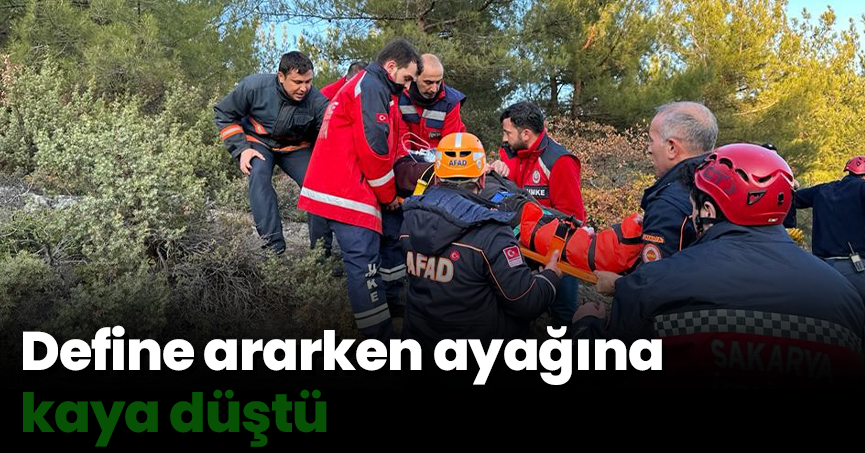 Define ararken ayağına kaya düştü