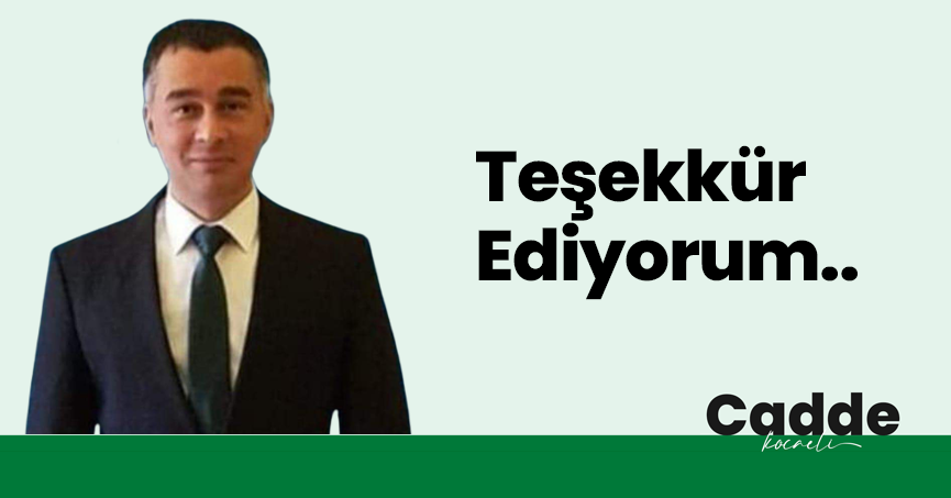 Erdoğan Şentürk’ten teşekkür mesajı…