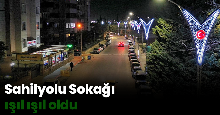 Sahilyolu Sokağı ışıl ışıl oldu