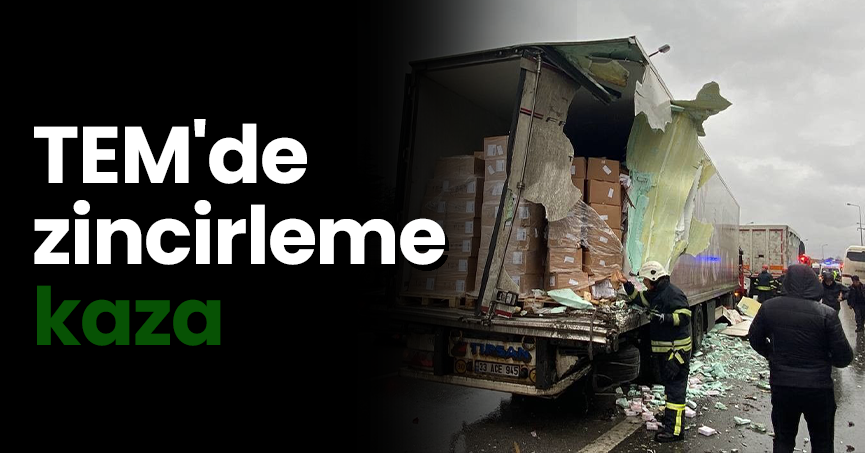 TEM'de zincirleme kaza