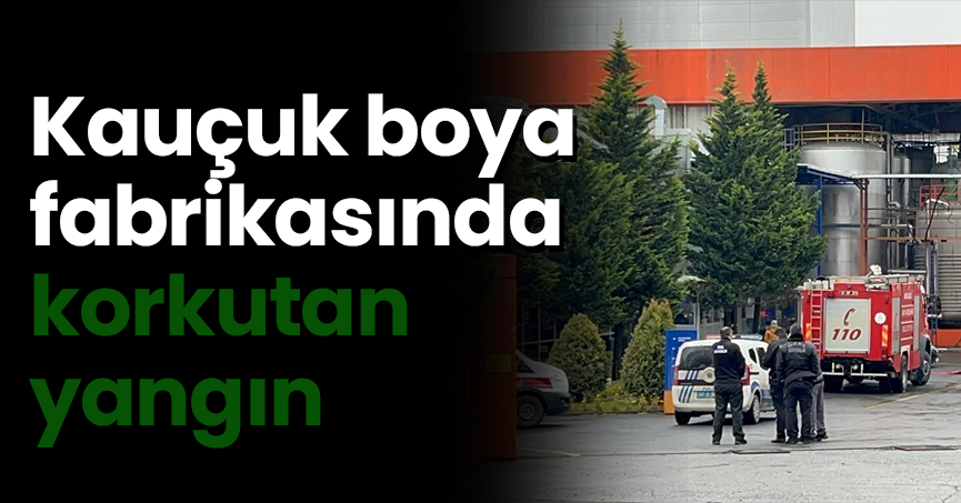 Kauçuk boya fabrikasında korkutan yangın