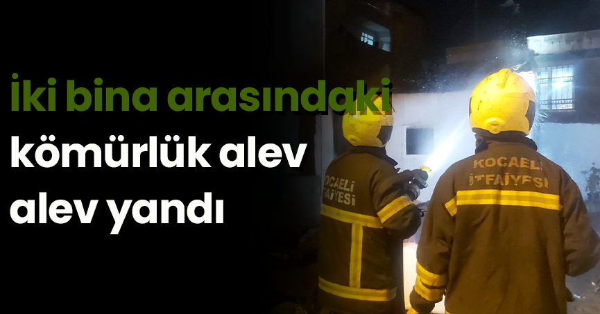 İki bina arasındaki kömürlük alev alev yandı