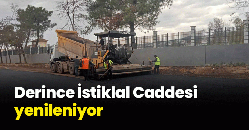 Derince Millet Bahçesi önündeki İstiklal Caddesi yenileniyor