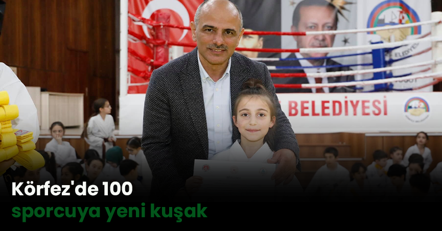 Körfez'de 100 sporcuya yeni kuşak