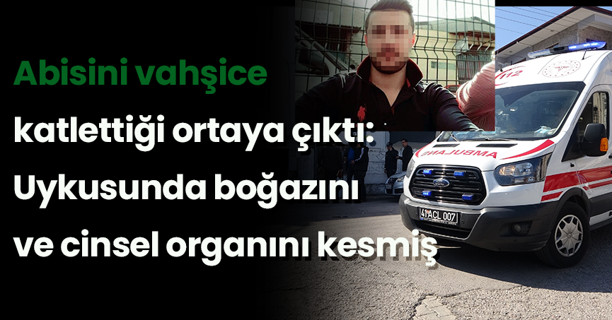 Abisini vahşice katlettiği ortaya çıktı: Uykusunda boğazını ve cinsel organını kesmiş