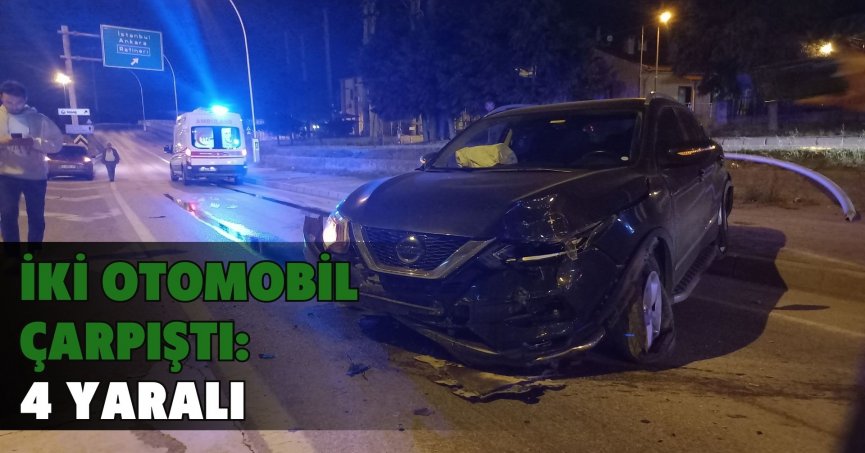 İki otomobil çarpıştı: 4 yaralı