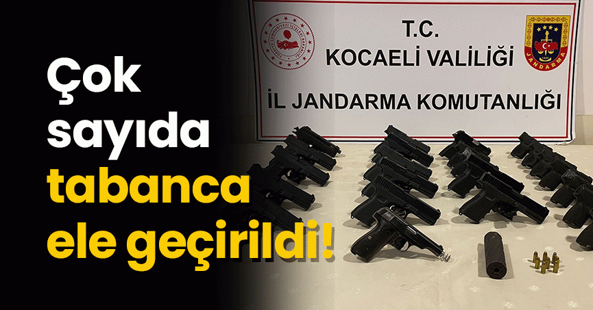 Çok sayıda tabanca ele geçirildi