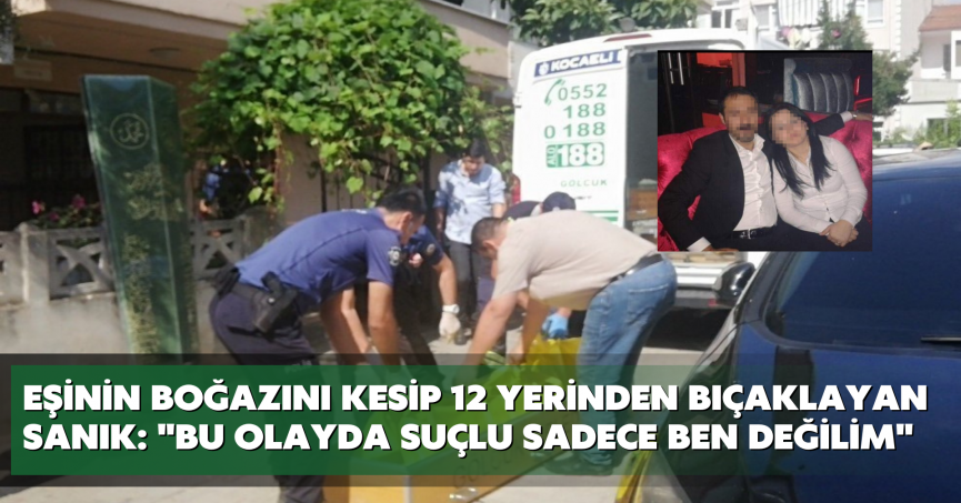 Eşinin boğazını kesip 12 yerinden bıçaklayan sanık: 