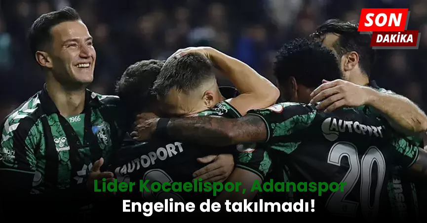 Lider Kocaelispor, Adanaspor engeline de takılmadı!