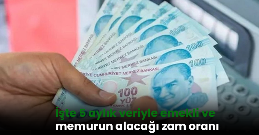 İşte 5 aylık veriyle emekli ve memurun alacağı zam oranı