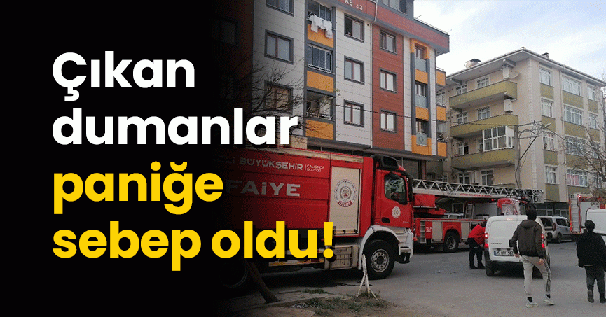 Çatıda süs bitkileri yandı, çıkan dumanlar paniğe sebep oldu