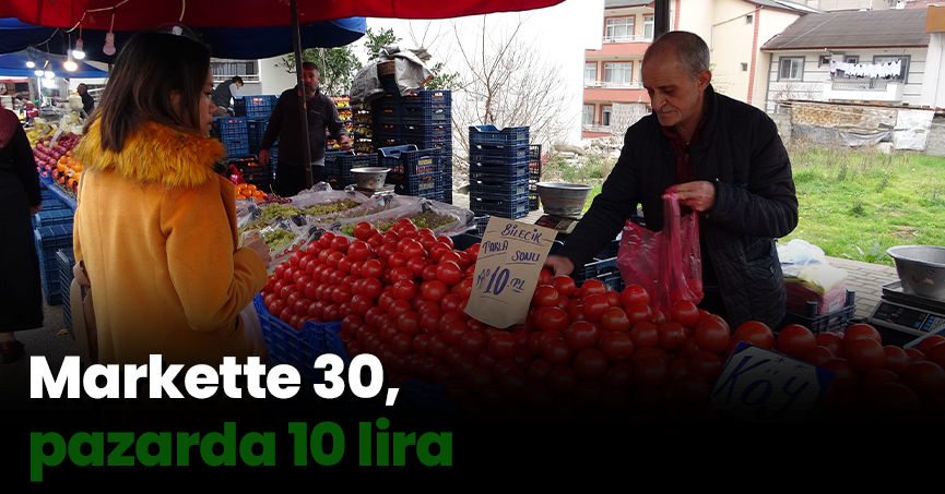Markette 30, pazarda 10 lira