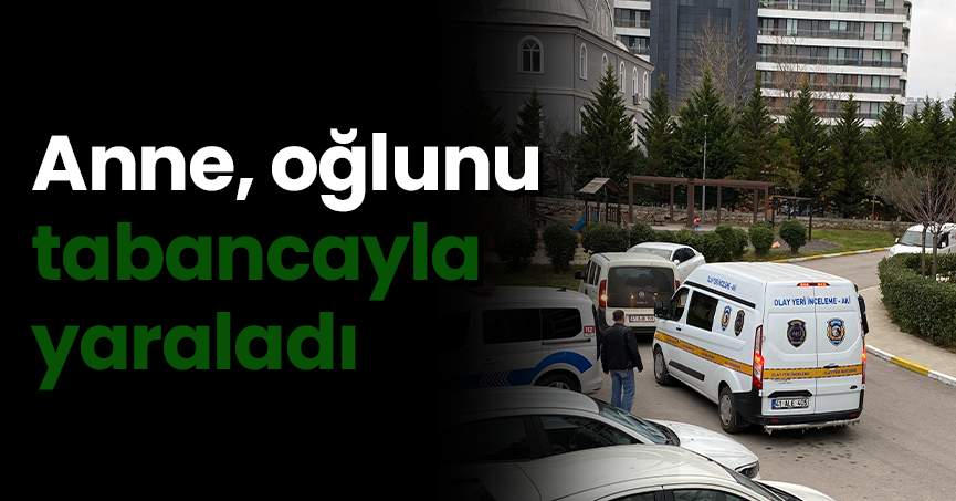 Anne, oğlunu tabancayla yaraladı