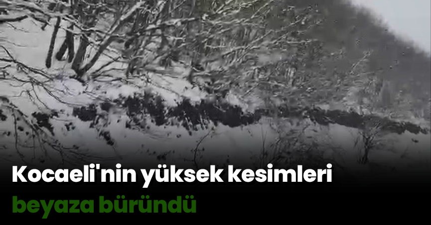 Kocaeli'nin yüksek kesimleri beyaza büründü