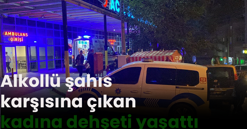 Alkollü şahıs, karşısına çıkan kadına dehşeti yaşattı